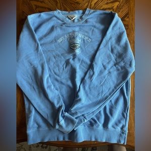 blue oversized pullover